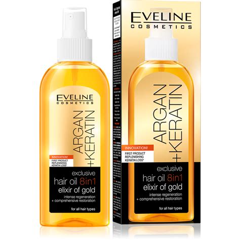 Eveline Hair Oil 8in1 Elixir Of Gold 150ml Ikrans Cosmetics