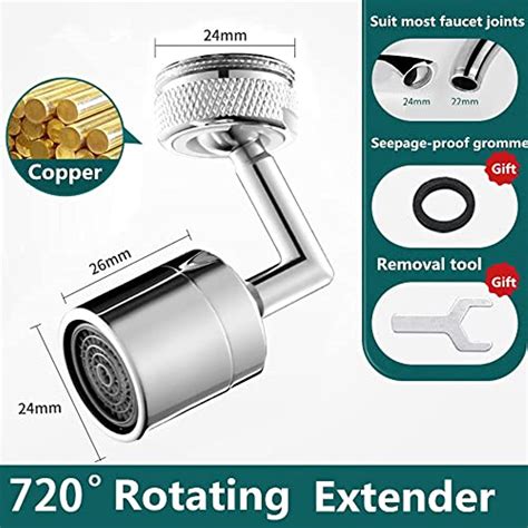 1 Set 720 Degree Swivel Sink Faucet Aerator Splash Filter Faucet For