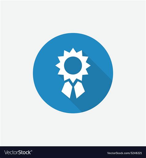 Achievement Flat Blue Simple Icon With Long Shadow