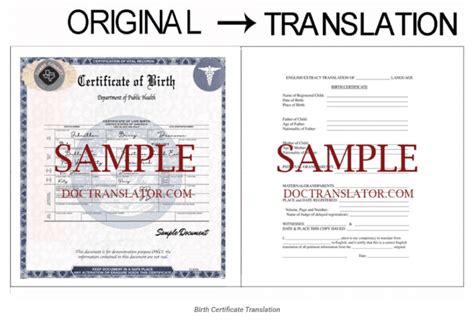 Birth Certificate Translation ⭐️ Doctranslator