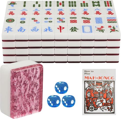 Yiniuren Chinese Mahjong Set 16in 40mm Mahjong Tiles Large