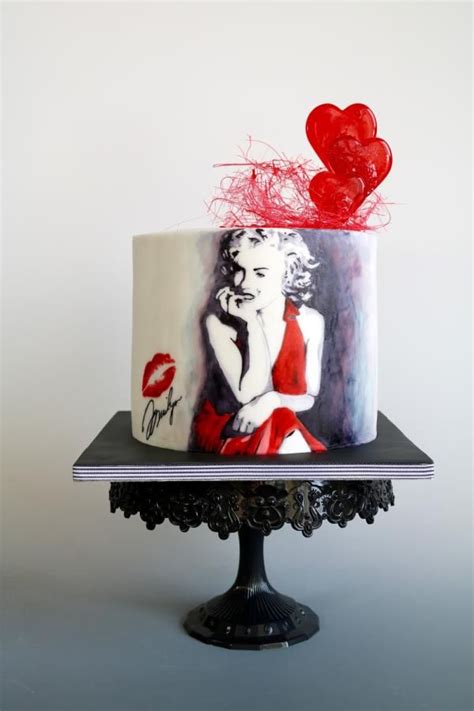 Marilyn Monroe Painted Cakes Edible Print Cake Birthday Cakes For Women