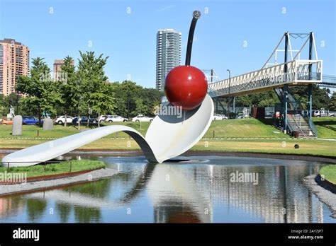 The Spoonbridge And Cherry At The Minneapolis Sculpture Garden In