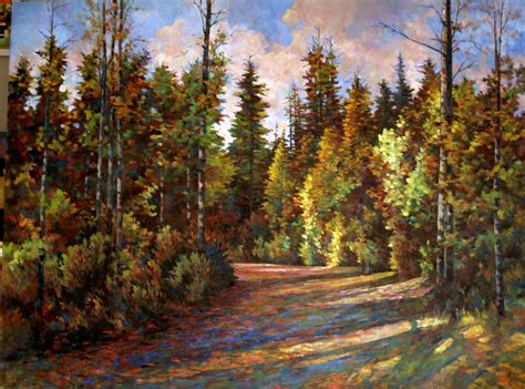 Shadows Of Fall Original Oil Landscape Painting On Canvas 36 X 48