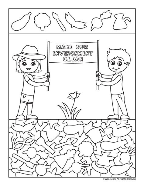 Clean Environment Hidden Picture Worksheet Woo Jr Kids Activities