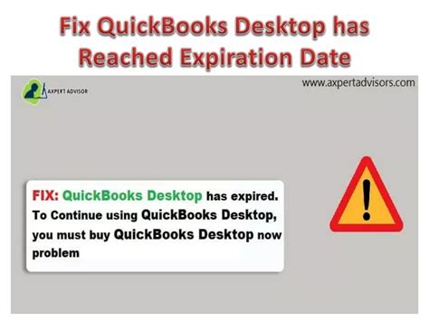 Ppt Fix Quickbooks Desktop Has Reached Expiration Date Powerpoint