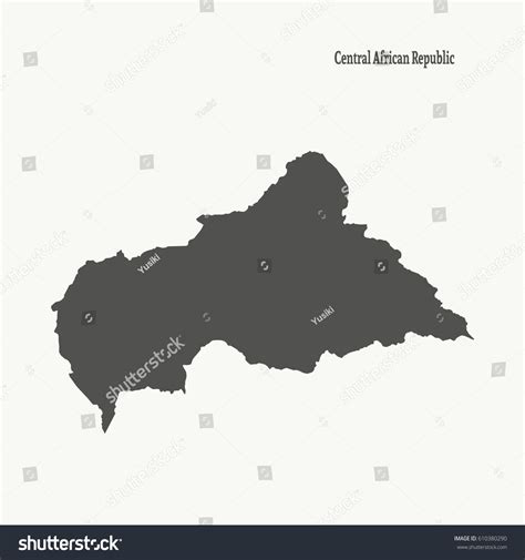 Outline Map Of Central African Republic Royalty Free Stock Vector