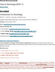 Intro To Sociology Soc Pdf Recent Announcements Intro To Sociology