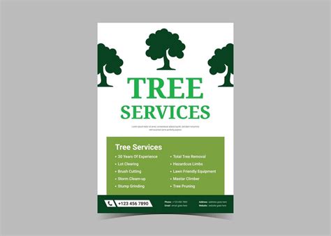 Tree service flyer design template 3323210 Vector Art at Vecteezy