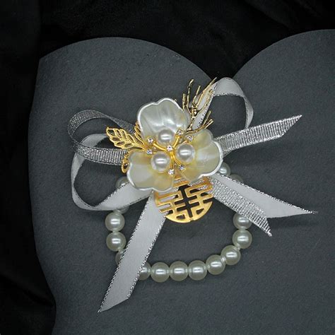 Pearl Bride Wrist Flower Decoration Flower Bracelet Hand Flowers