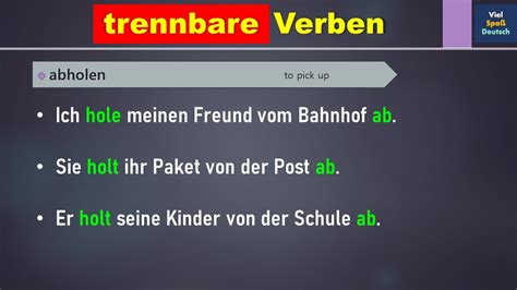 Deutsch lernen Im Alltag häufig verwendete Sätze trennbare Verben