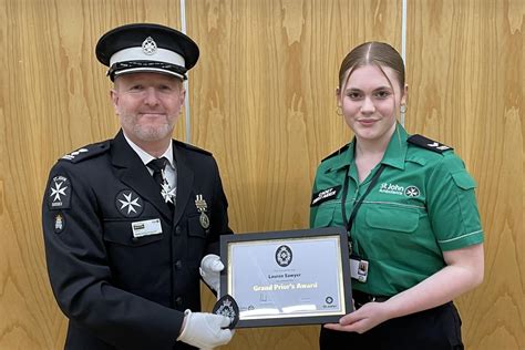 East Sussex Cadet Awarded St John Ambulances Highest Cadet Honour