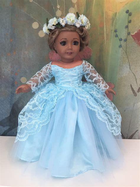 Reserved American Girl Custom Blue Lace Ballgown Etsy Blue Lace