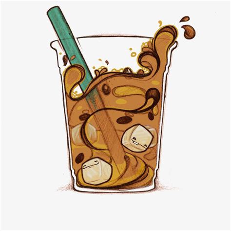 Iced Coffee Drawing at GetDrawings | Free download