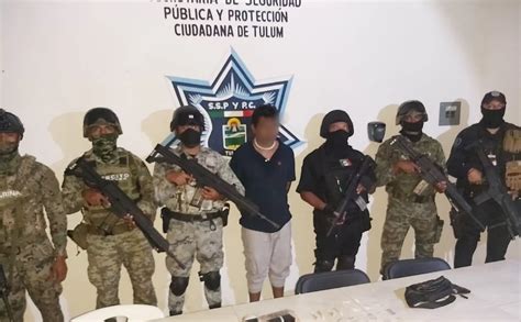 Detienen A Sujeto Armado Y Con Presunta Droga En Tulum