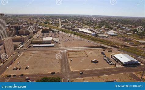 Midland Texas Aerial View Downtown Amazing Landscape Stock Footage