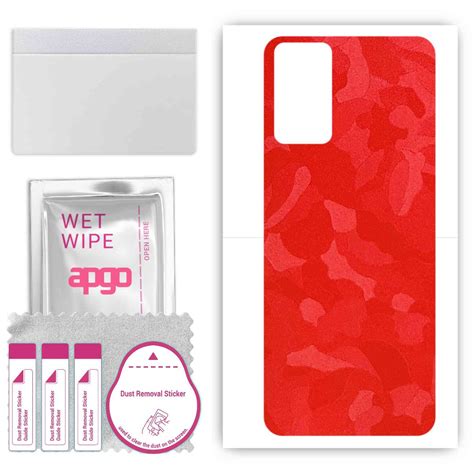 Folia Naklejka Sk Rka Strukturalna Na Ty Do Infinix Hot I Moro Camo Czerwony Apgo Skins