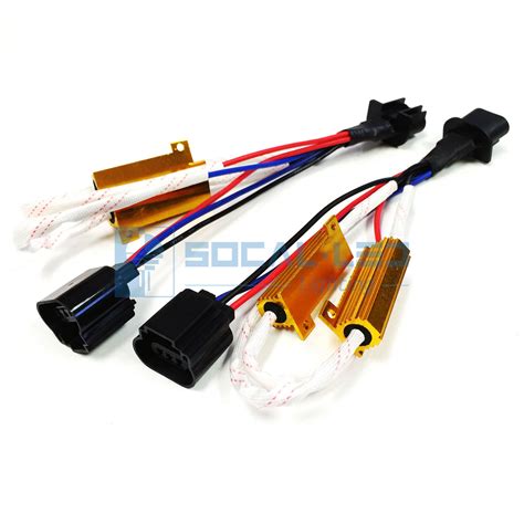 Hid Relay Harness H13 9008 Dual Resistor Kit Anti Flicker Adapter Error Decoder Ebay