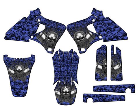 Yz F Flaming Gearhead Blue Senge Graphics Kit Compatible