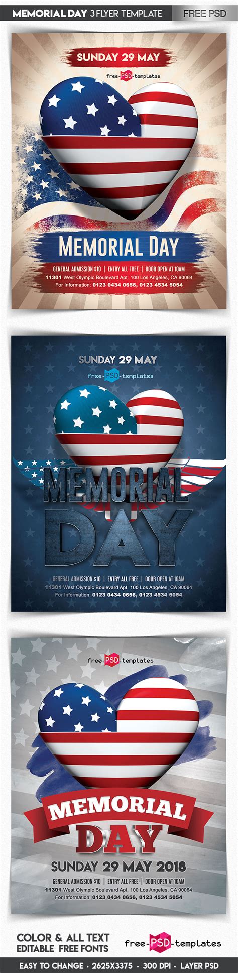 Free Memorial Day Flyer in PSD – Free PSD Templates