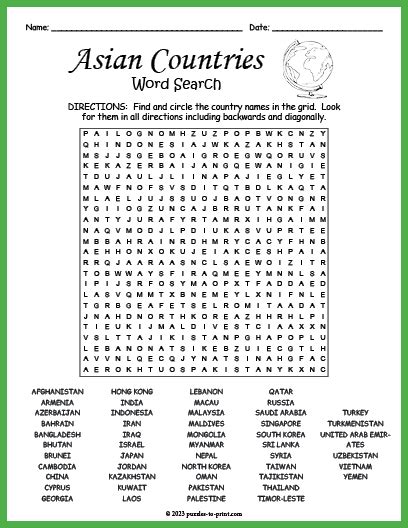 Asian Countries Word Search The Best Porn Website