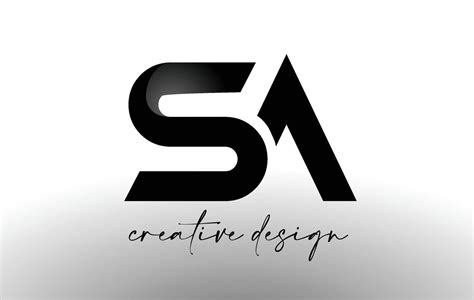 SA Letter Logo Design with Elegant Minimalist Look.SA Icon vector with ...