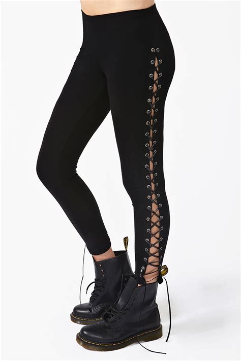 Nasty Gal Corset Leggings In Black Lyst