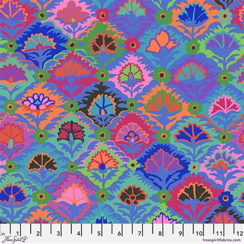 Kaffe Fassett Step Flower Blue Kimz Sewing Patchwork Centre