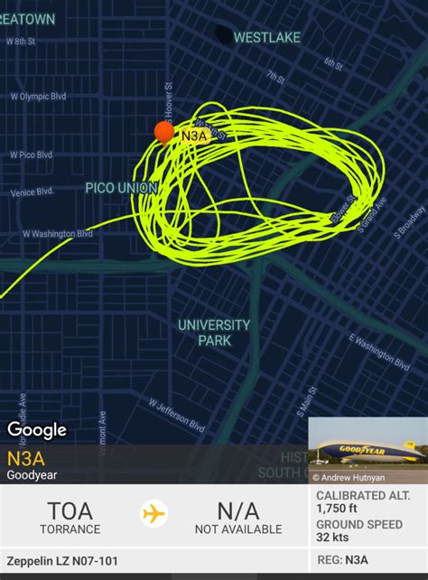 Goodyear Blimp Wingfoot Three Covering A La Lakers Game R Flightradar