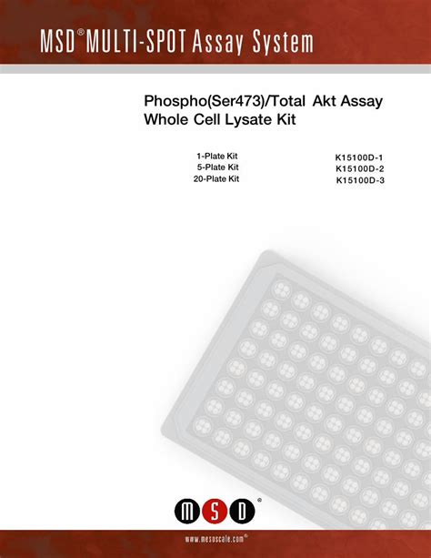 Pdf Msd Multi Spot Assay System Meso Scale Media Files Product