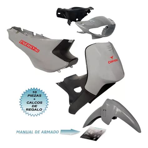 Kit Plasticos Corven Energy 110 Gris Sport Calidad Premium Envío gratis