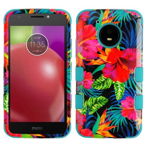 Motorola Moto E4 phone case by MyBat Electric Hibiscus Dual Layer ...