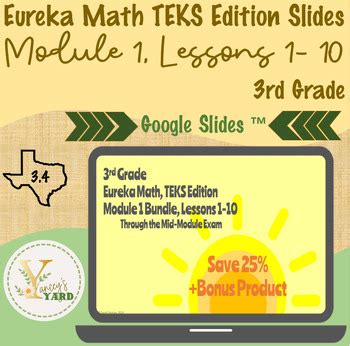 3rd Grade Eureka Math TEKS Edition Slide Decks Module 1 Lessons 1 10