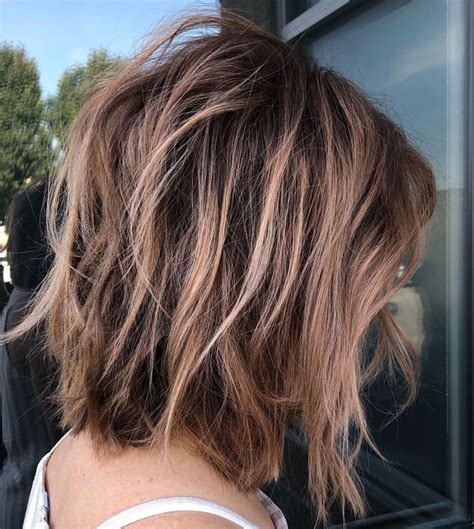 Long Shaggy Bob With Bronde Highlights In 2020 Medium Shag Haircuts