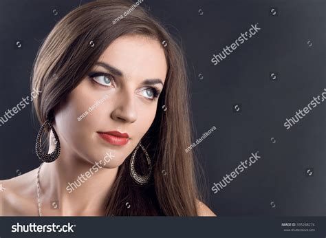 Beautiful Sexy Brunette Long Straight Hair Stock Photo 335248274 Shutterstock