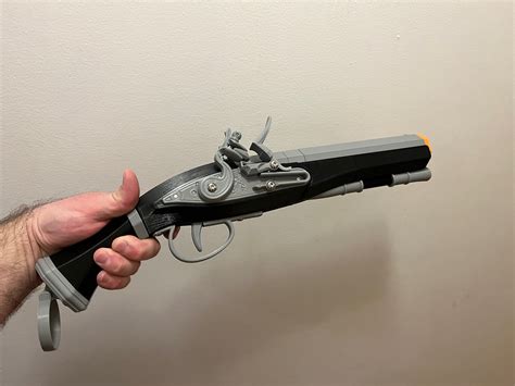 D Printed Flintlock Pistol That Fires Nerf Bullets Or Balls Dread