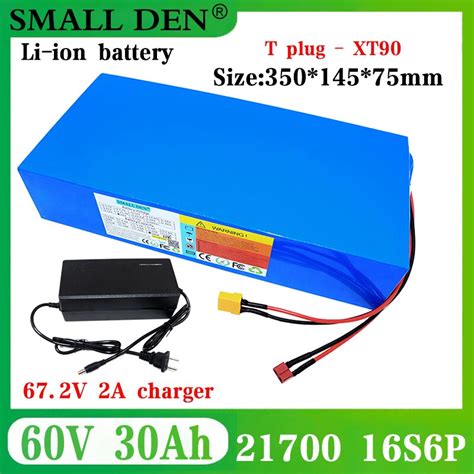 60V Ebike Battery 30Ah Lithium Ion Battery Electric Bicycle Battery 67