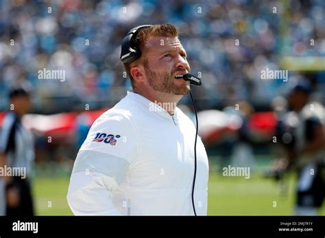 Los Angeles Rams Head Coach Sean Mcvay Looks On During The First Half