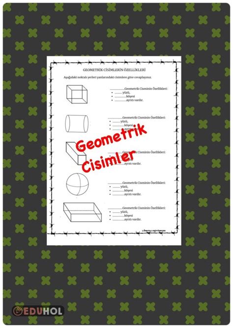 Geometrik Cisimler Eduhol Ders Videoları İzle Online Test Çöz