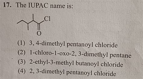 The IUPAC Name Is CCC C C C C O Cl Filo