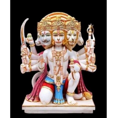 21 Inch Marble Panchmukhi Hanuman Statue Temple At Rs 90000 In Jaipur