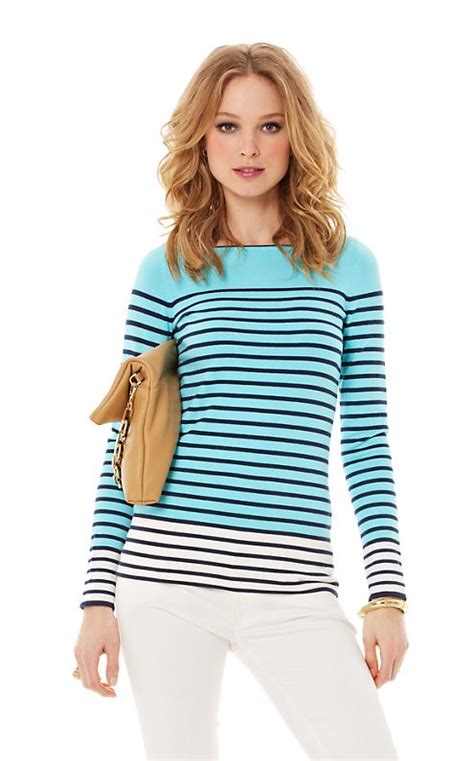 Maria Boatneck Striped Sweater Lilly Pulitzer Clothes Resort Wear