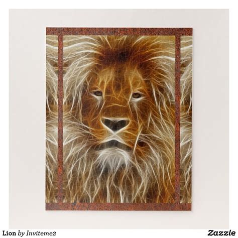 Lion Jigsaw Puzzle | White elephant gifts funny, Custom holiday card ...