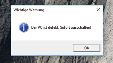 Windows Eigene Fehlermeldungen Computer Bild