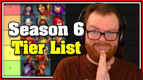 Paladins Season 6 Emergence Meta Tier List Opinion YouTube