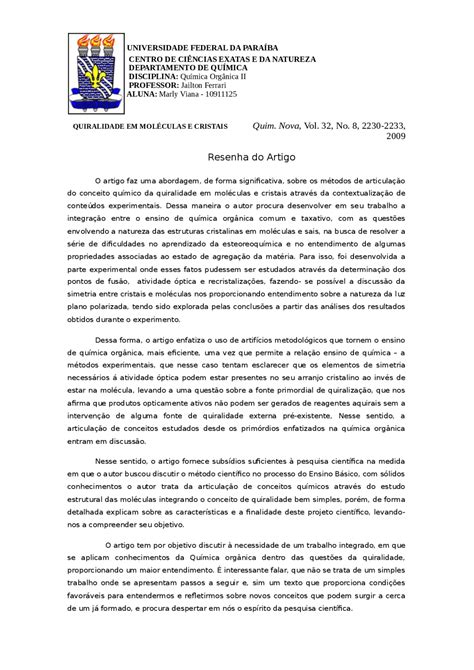 Resenha Critica De Artigo Cientifico Exemplo V Rios Exemplos Hot Sex