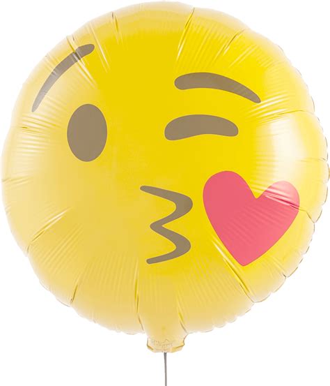 Emoji Kissing Heart - Blush, Wink, And Kiss Emoji Mylar Balloon 3 Pack ...