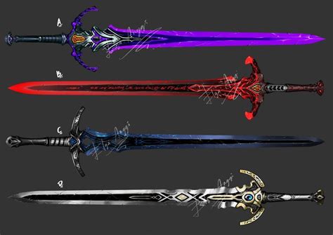 Weapon Concept Art Robot Concept Art Dragon Sword Types Of Swords