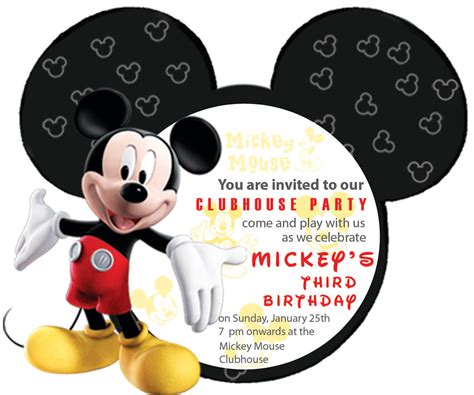 Mickey Mouse Invitation Card Ubicaciondepersonas Cdmx Gob Mx