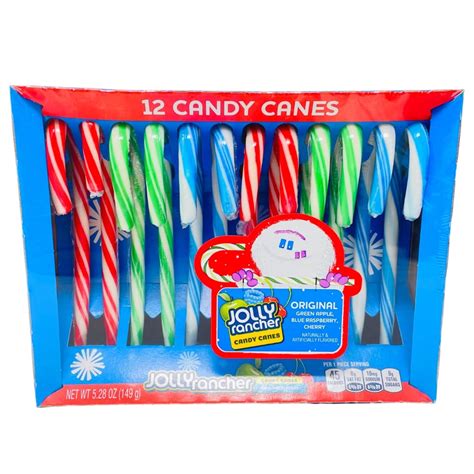 Jolly Rancher Candy Canes Bold Fruit Smoothie Flavors 12ct Candy Funhouse